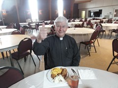 Father Bob thumbs up!!